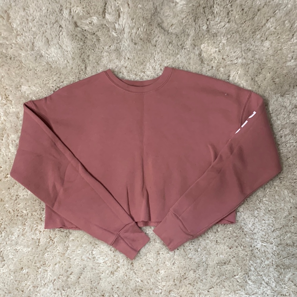 Bella Canvas Crop Top Red Yoga Long-Sleeve Shirt